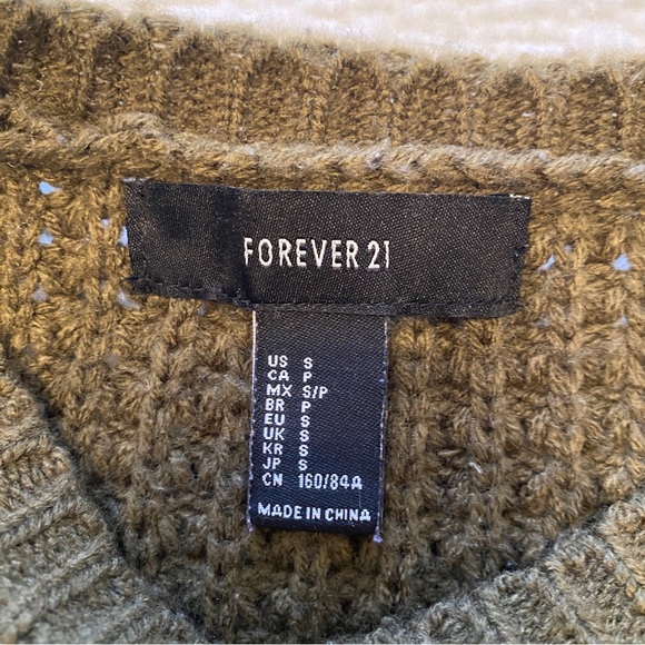 Forever 21 Sweater Green Small - Picture 4 of 5